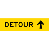Detour Ahead (1200x300x6mm) Corflute