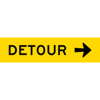 Detour Right (1200x300x6mm) Corflute
