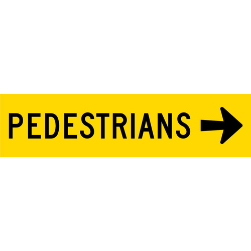 Pedestrians Right (1200x300x6mm) Corflute