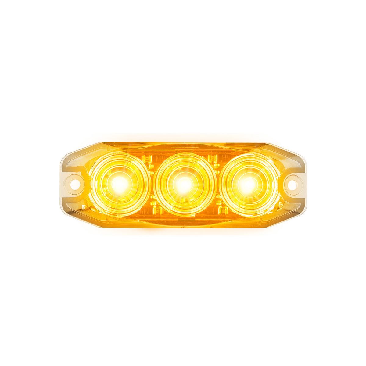 Pair of super slim LED amber flashing warning lamps by LED Autolamps/Electraquip 
