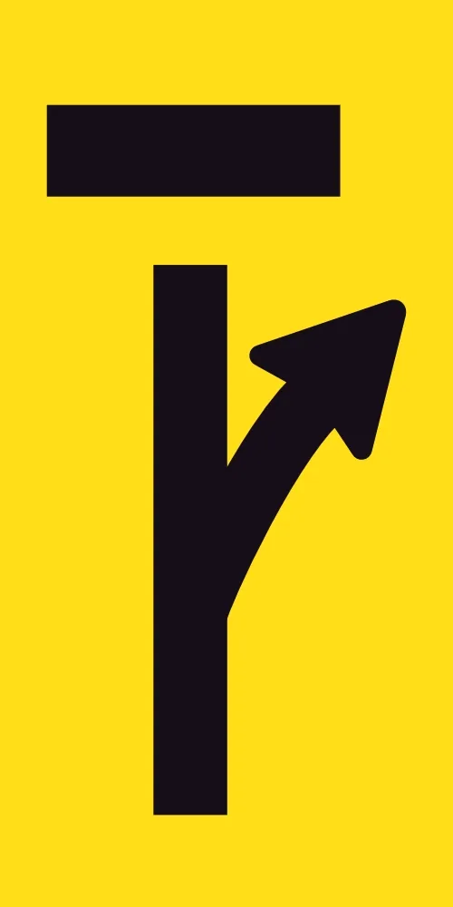 Lane Ahead Closed with Left Turn Open Corflute Sign