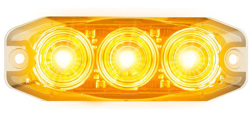 Pair of super slim LED amber flashing warning lamps by LED Autolamps/Electraquip 
