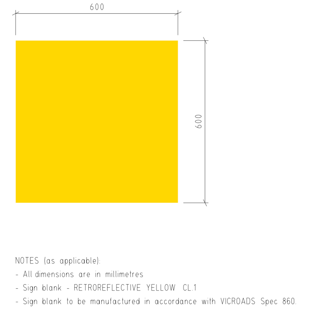 600x600 Blank corflute Signage