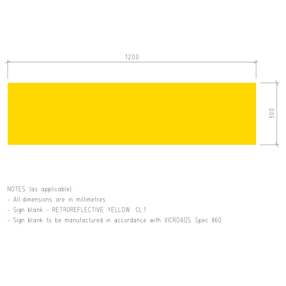 TM1-V100-2 Blank Corflute Temporary Traffic Control