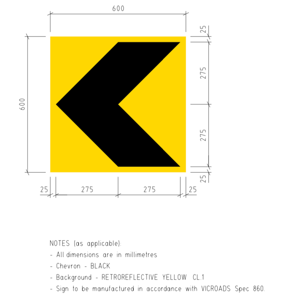 Chevron (600 x 600) Corflute Signage