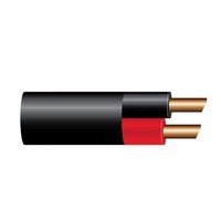 3mm Twin Core Automotive Cable, Red/Black, With Black Sheath - 30m Roll