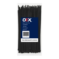 Black Nylon Cable Ties (4.8mm x 200mm) – 100 Pack