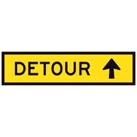 Detour Arrow Straight (1200x300x6mm) Corflute