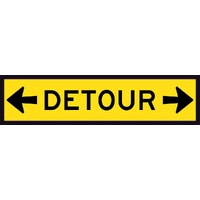 Detour Left and Right (1200x300x6mm) Corflute