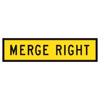 Merge Right (1200x300mm) | Corflute Sign Panel