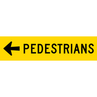 Pedestrians Left (1200x300x6mm) Corflute
