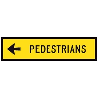 Pedestrians Left (1200x300x6mm) Corflute