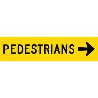 Pedestrians Right (1200x300x6mm) Corflute