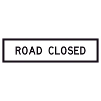 Road Closed TM2-4B (1200x300mm) | Corflute Sign Panel