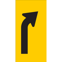 Right Turn Lane Ahead (300x600x6mm) Corflute