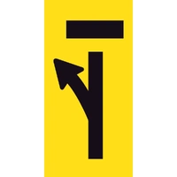 Lane Closed Ahead Left Turn Open (300x600) Corflute