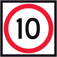 10 Speed Limit (600x600x6mm) Corflute Sign