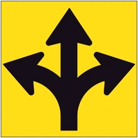 Arrow Left Straight Right (SYM) (600x600x6mm) Corflute