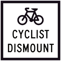Bike (SYM) Cyclist Dismount (600x600) | Corflute