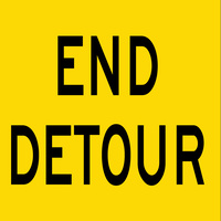 End Detour (600x600x6mm) Corflute