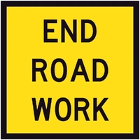 End Road Work (600x600x6mm) Corflute