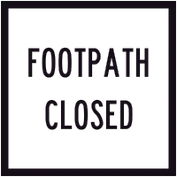 Footpath Closed (600x600x6mm) Corflute