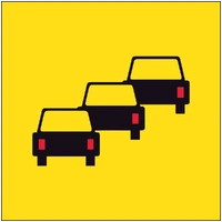 Queued Cars (SYM) (600x600x6mm) Corflute