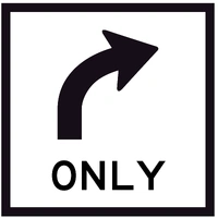 All Traffic Right (SYM) (600x600mm) | Corflute Sign Panel