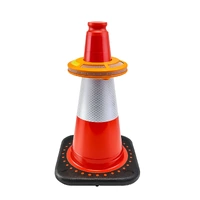 8-Pack Rechargeable Cone Warning Lights | Sequential LED Safety Kit