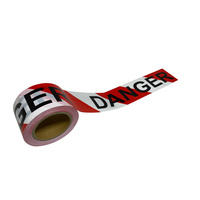 Danger Tape Red White 75mmx100m