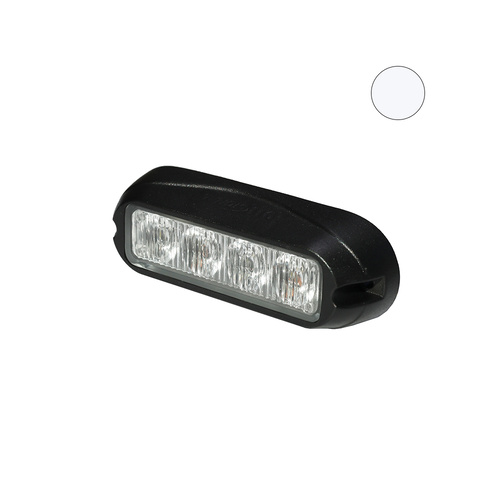 H4 12W White LED Warning Light Head