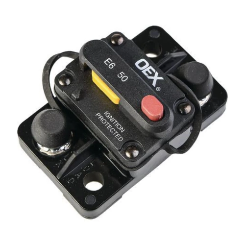 Manual Reset Circuit Breaker | 50A | 5-6mm Stud