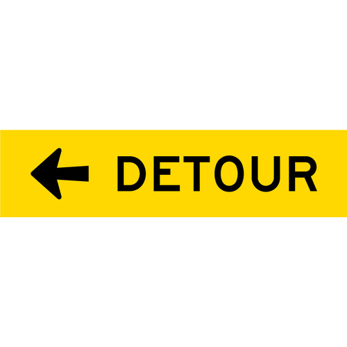 Detour Left (1200x300x6mm) Corflute
