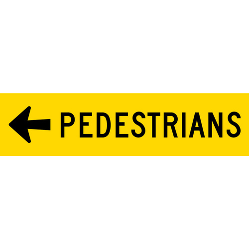 Pedestrians Left (1200x300x6mm) Corflute