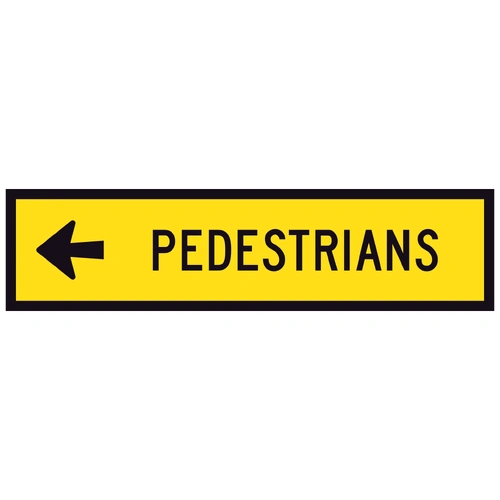 Pedestrians Left (1200x300x6mm) Corflute