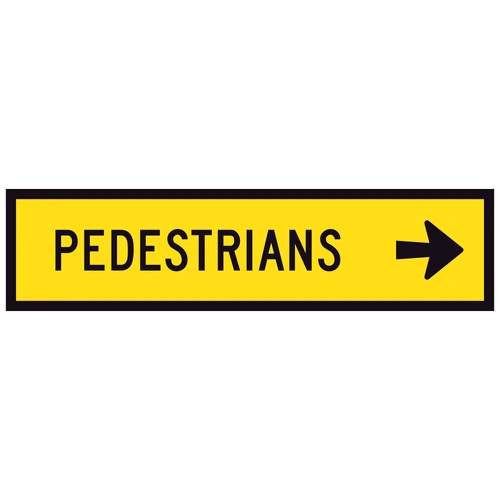 Pedestrians Right (1200x300x6mm) Corflute
