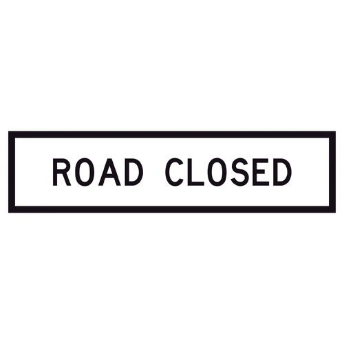 Road Closed TM2-4B (1200x300mm) | Corflute Sign Panel