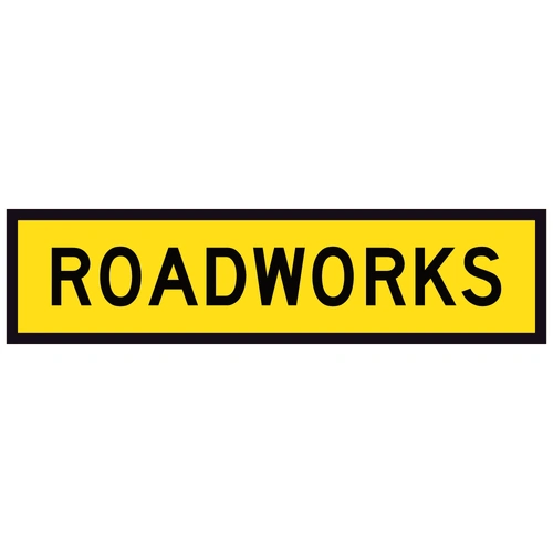 Roadworks (1200x300mm) | Corflute Sign Panel