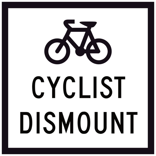 Bike (SYM) Cyclist Dismount (600x600) | Corflute