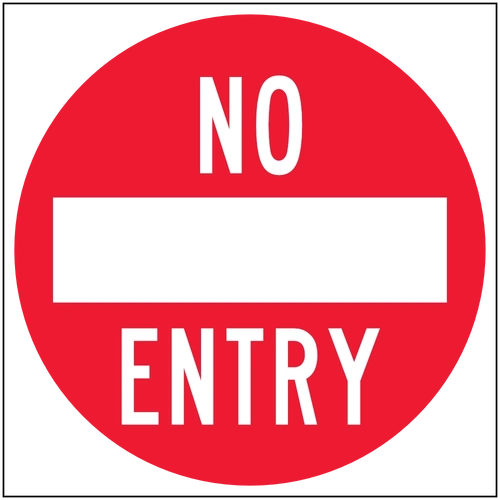 No Entry (600x600) Corflute Sign