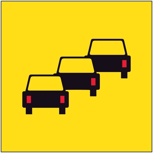 Queued Cars (SYM) (600x600x6mm) Corflute