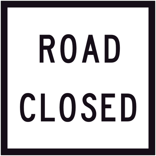 Road Closed (600x600) Corflute