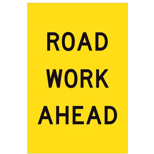 Road Work Ahead (600x900mm) | Corflute Sign Panel