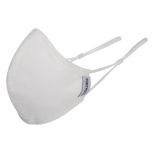 CV22 2-Ply Anti-Microbial Fabric Face Mask [COLOUR: WHITE]