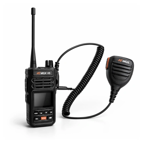 MGX H5 5W IP67 Handheld with Speaker Microphone | UHF/LMR Hybrid Radio