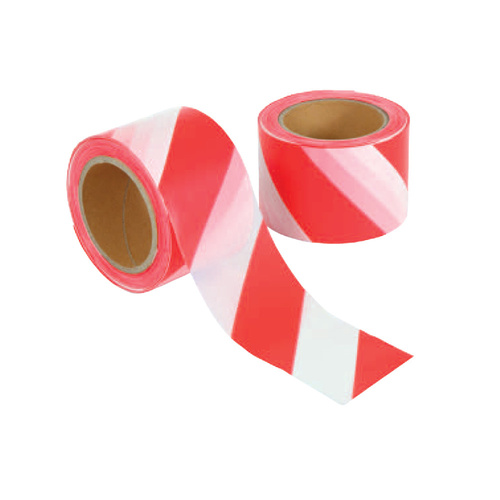 Barrier Tape Red White 75mm x 100m